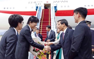 Príncipe heredero de Japón llega a Vietnam para una visita oficial 