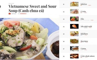 Sopa de pescado vietnamita entre los platos más deliciosos del mundo