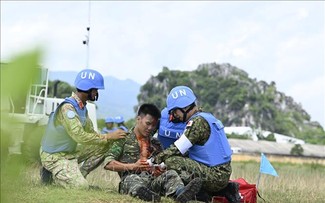 越南和各国维和力量展示应急能力