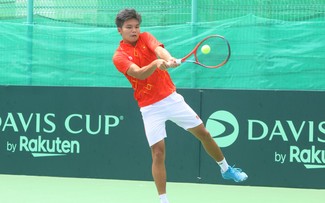 Das vietnamesische Tennis-Team gewinnt beim ersten Spiel gegen Jordanien im Davis Cup 2022