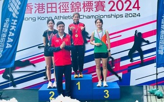 Nguyen Thi Oanh gewinnt die Goldmedaille im Leichtathletikwettbewerb bei Hongkong Open 2024 