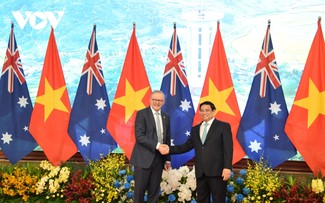 PM Pham Minh Chinh Menerima dan Melakukan Pembicaraan dengan PM Australia, Anthony Albanese