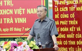 Presiden To Lam Lakukan Temu Kerja dengan Pimpinan Provinsi Tra Vinh