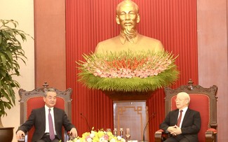 KPV-Generalsekretär Nguyen Phu Trong empfängt den chinesischen Außenminister, Wang Yi