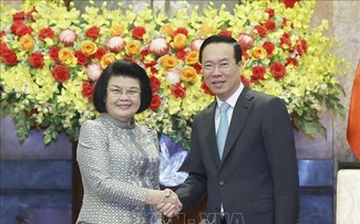 Staatspräsident Vo Van Thuong empfängt die kambodschanische Parlamentspräsidentin