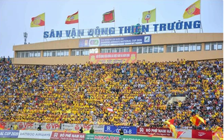 Das Thien Truong-Stadion ist beim letzten Spiel der V-League für Zuschauer kostenlos geöffnet