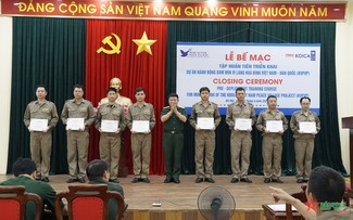 ‘한-베트남 평화마을을 위해 지뢰 제거’ 프로젝트 훈련 코스 폐막