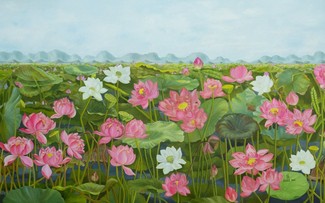 Lotus painting exhibition to open at Quan Su pagoda 