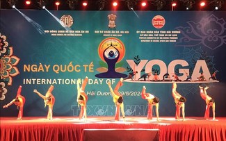 Célébration des 10 ans de la Journée internationale du yoga à Hai Duong