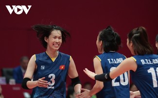 Vietnam’s women volleyball team enters quarter-finals of Asian Games