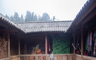 Earthen houses of the Mong ethnic minority