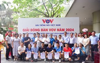 Sôi nổi Giải Bóng bàn VOV kỷ niệm 99 năm Ngày Báo chí Cách mạng Việt Nam