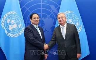 Premierminister Pham Minh Chinh trifft UN-Generalsekretär Antonio Guterres