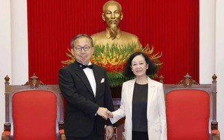Trưởng Ban Tổ chức Trung ương Trương Thị Mai tiếp Đại sứ Nhật Bản tại Việt Nam
