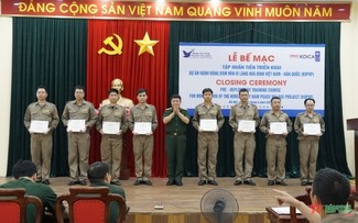 Bế mạc lớp tập huấn thực hiện dự án “Hành động bom mìn vì Làng hòa bình Việt Nam- Hàn Quốc - KVPVP”