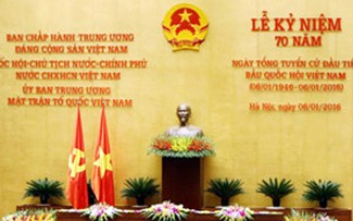 Conmemoración oficial de los 70 años de las Primeras Elecciones Parlamentarias en Vietnam