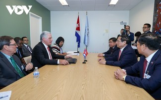 Líderes de Vietnam y Cuba se reúnen en Nueva York