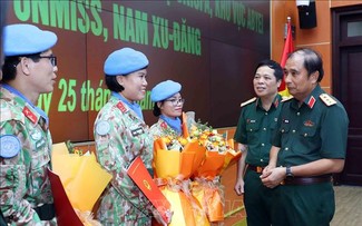 Trois officiers vietnamiens partent en mission à Abiyé et au Soudan du Sud