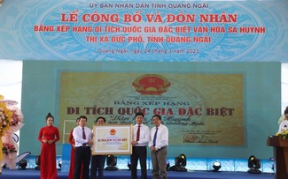 Quảng Ngãi đón nhận Bằng xếp hạng Di tích quốc gia đặc biệt Văn hóa Sa Huỳnh