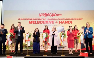 Vietjet khai trương đường bay kết nối Melbourne với Hà Nội