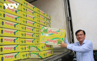 Xoài keo Việt Nam lần đầu tiên xuất khẩu sang Hàn Quốc