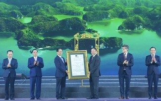 Đón nhận Bằng công nhận Di sản thiên nhiên thế giới liên tỉnh - thành phố Vịnh Hạ Long - Quần đảo Cát Bà