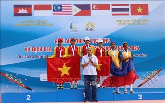 เวียดนามอยู่อันดับหนึ่งในการแข่งขันเรือพายเอเชียตะวันออกเฉียงใต้ปี 2024