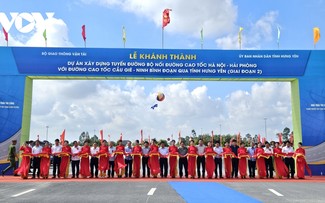 Road connecting Hanoi-Hai Phong, Cau Gie-Ninh Binh expressways inaugurated  
