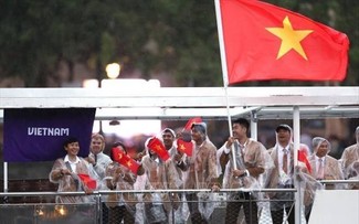 คณะนักกีฬาเวียดนามเข้าร่วมการแข่งขันโอลิมปิกเกมส์ 2024 
