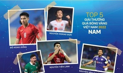 Top 5 nominees for 2022 Vietnam Golden Ball Award announced 