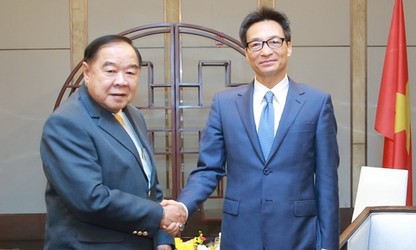 รองนายกรัฐมนตรี หวูดึ๊กดาม ให้การต้อนรับพล.อ. ประวิตร วงษ์สุวรรณ รองนายกรัฐมนตรีและประธานคณะกรรมการโอลิมปิกแห่งประเทศไทย