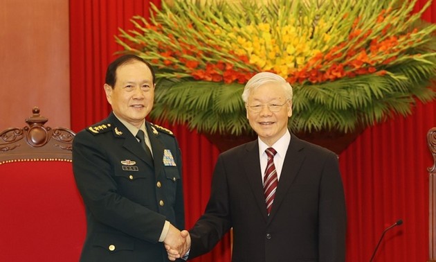 Sekjen Nguyen Phu Trong Terima Menhan Tiongkok