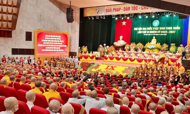 Kongres Nasional ke-9 Sangha  Buddha Vietnam: Terus Kembangkan Tradisi Patriotik, Berkaitan dan Berjalan Seperjalanan dengan Bangsa