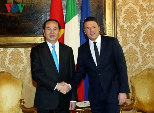 Presidente de Vietnam continúa agenda de trabajo en Italia