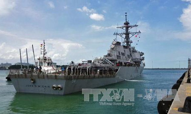 Estados Unidos identifica los restos de los tripulantes desaparecidos del destructor USS John McCain
