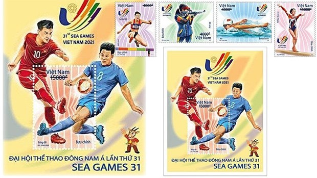 Se presenta el juego de sellos sobre SEA Games 31 en Vietnam