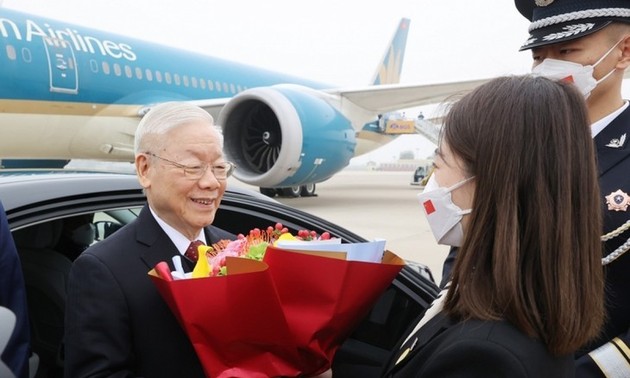 El máximo líder político de Vietnam llega a Beijing