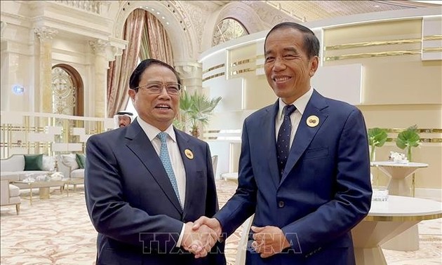 Primer Ministro de Vietnam se reúne con altos dirigentes de varios países al margen de la cumbre CCG-ASEAN
