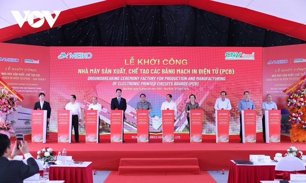 Arranca la construcción de fábrica de placas de circuitos impresos electrónicos en Vietnam