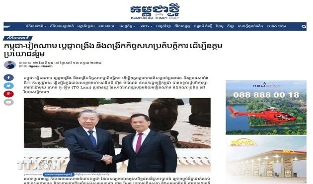 Medios camboyanos celebran los resultados de la visita del presidente To Lam al reino jemer