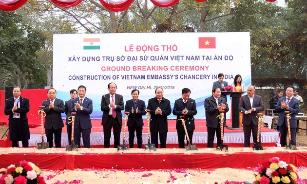 Ponen la primera piedra de la nueva Embajada vietnamita en Nueva Delhi 