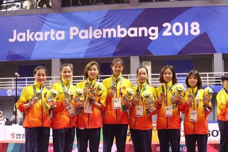 Vietnam logra medalla de plata en Sepak Takraw femenino