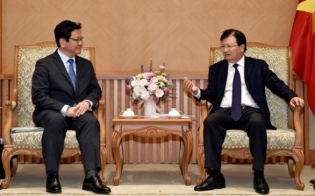 Vicejefe del Ejecutivo recibe a líder del banco japonés para la cooperación internacional