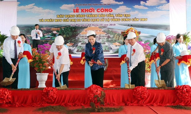 Empiezan construcción de obras para preservación del patrimonio Lo Vong Cung en zona sureña 
