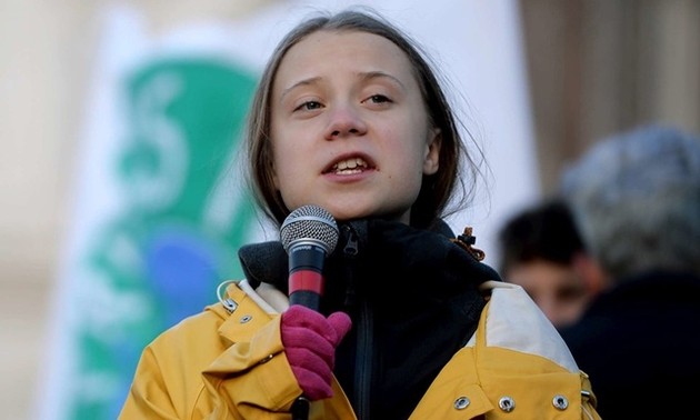 Greta Thunberg se suma a manifestación contra cambio climático en Suiza 