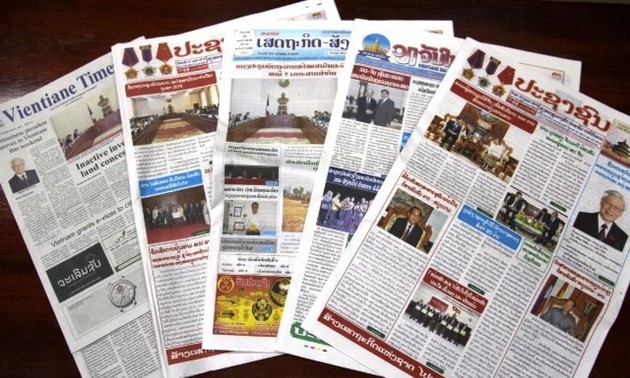 Prensa laosiana valora los preparativos del XIII Congreso Nacional del PCV