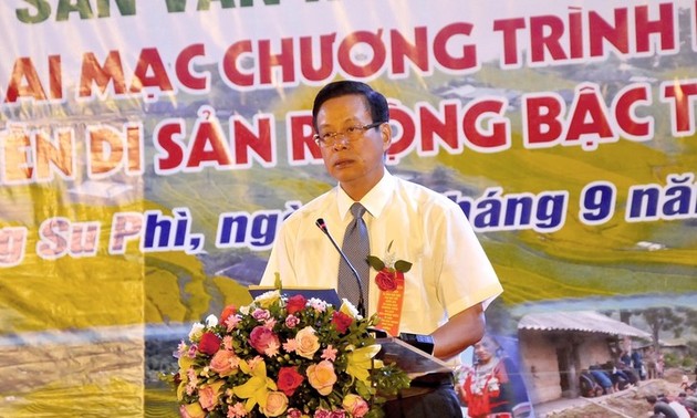 Inauguran programa turístico en terrazas de arroz de Hoang Su Phi 