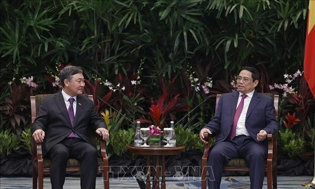Premier vietnamita se reúne con representantes de empresas líderes en Singapur