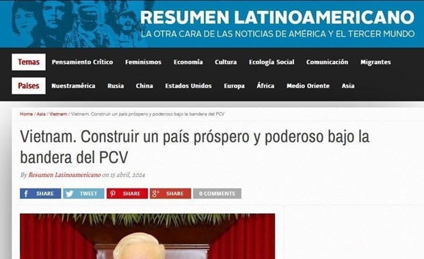 Prensa argentina publica artículo escrito por líder político vietnamita