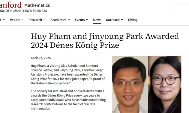 Matemático vietnamita gana el Premio Dénes König 2024